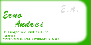 erno andrei business card